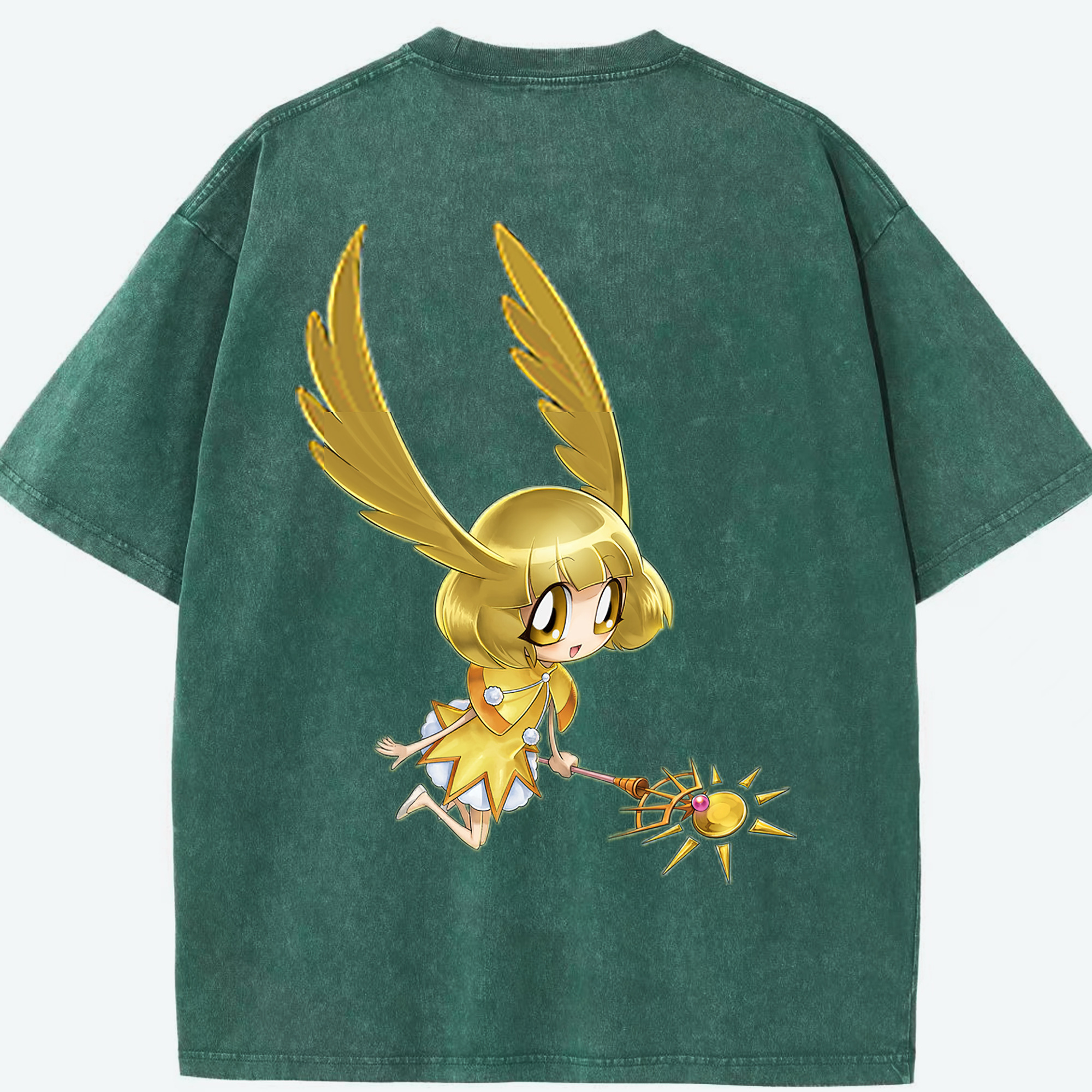 （画像用） 遊☆戯☆王 Yu-Gi-Oh! 綿100% ヴィンテージ風 半袖Tシャツ（背面プリント）